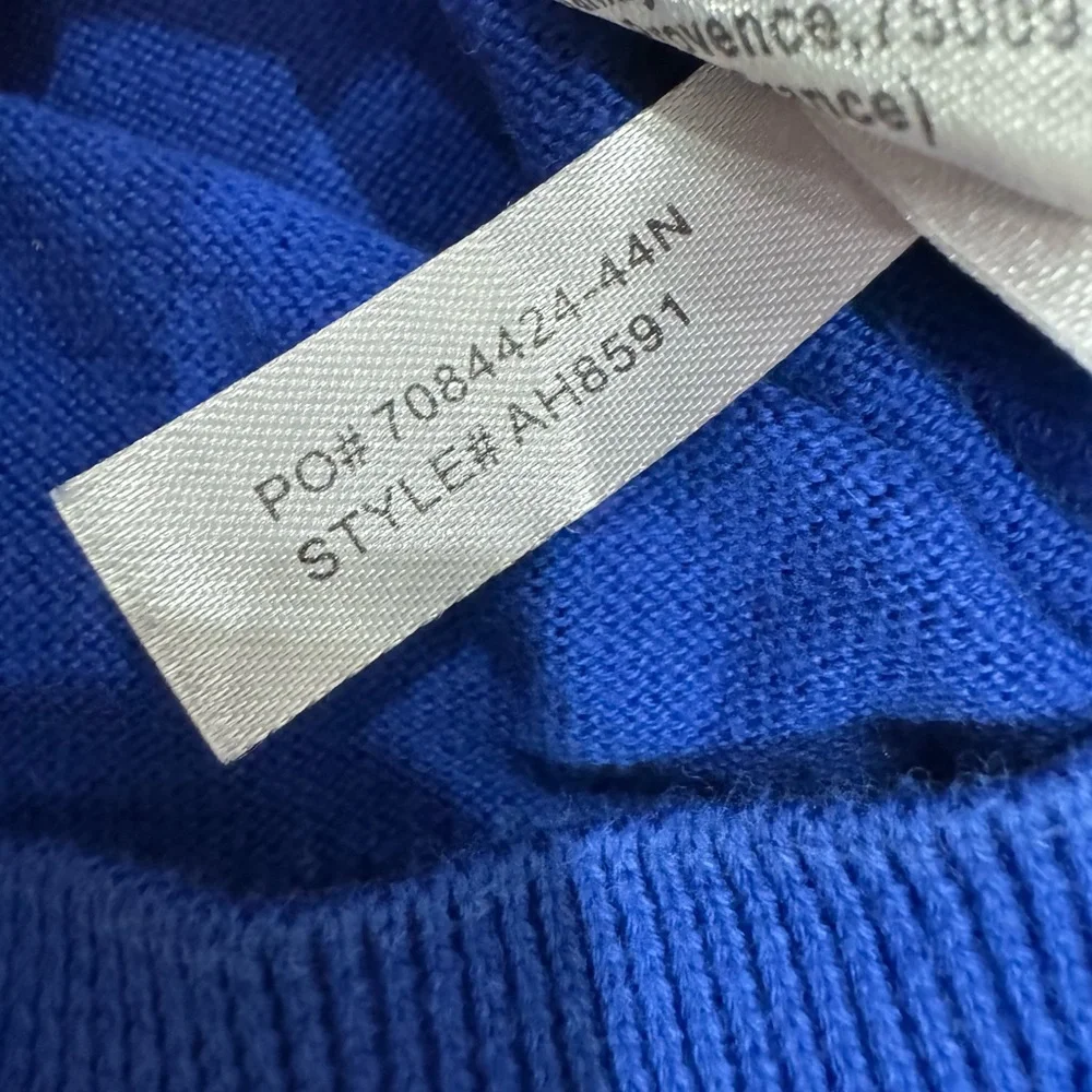 Lacoste Classic V-Neck Cotton Sweater | Size 6 (FR 44) | Iconic Blue 🐊